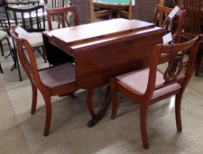 Antique table with 4 authentic harp-back chairs
Dated from the 1930's!
*Chairs need re-upholstered
$200.00