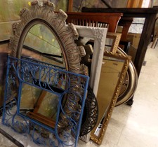 Large decorative mirrors
*Featured is large oval mirror with decorative gold frame
$28.20