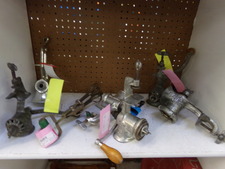 Vintage meat grinders of different sizes.  find on white shelves front of store.
$15.80