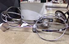 LIGHT FIXTURES.  These chrome spheres have LED lights on the inside for a unique impression decor.
Sold as as set of 2, 
$31.80