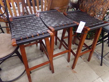 Wood barstools with brown woven seats
3pc set
$150.00