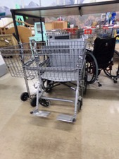 WHEEL CHAIR WITH BASKET.  Will fit a large person.  We have two of these available at time of posting.  Sold separately.  Displayed with medical supplies
$39.60