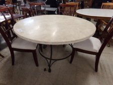 Dining table with white stone top
Comes with 4 chairs
$695.00